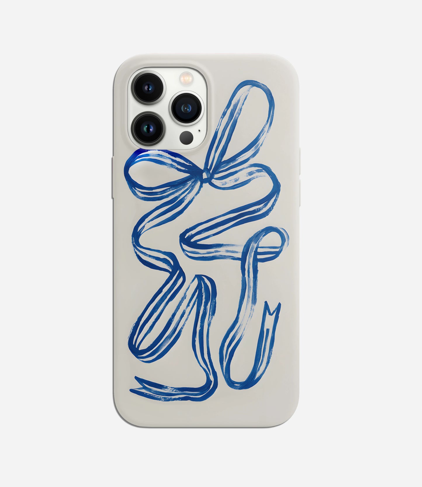 Ribbon Flow - Grey Phone Case | Hard Cover