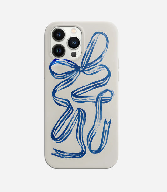 Ribbon Flow - Grey Phone Case | Hard Cover