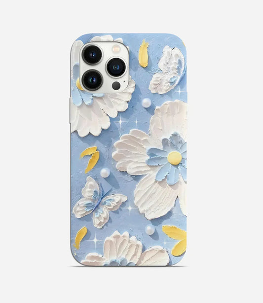 Sky Flora Phone Case | Acrylic Floral Hard Cover